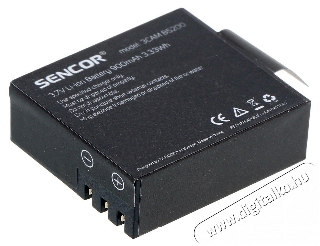 Sencor 3CAM B5200 tartalék akkumulátor Fényképezőgép / kamera - Sport kamera tartozékok - Akkumulátor / töltő - 291868