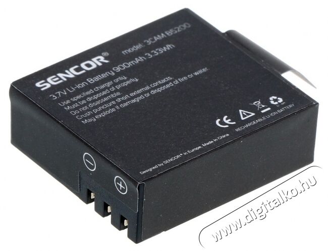 Sencor 3CAM B5200 tartalék akkumulátor Fényképezőgép / kamera - Sport kamera tartozékok - Akkumulátor / töltő - 291868