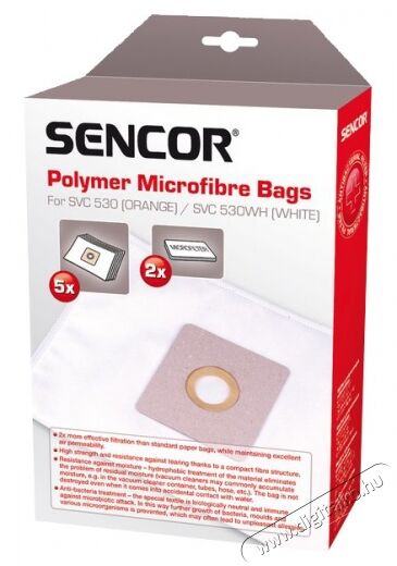 Sencor Porzsák SVC 530 porszívóhoz (5db) Háztartás / Otthon / Kültér - Porszívó / takarítógép - Porzsák / portartály - 260681