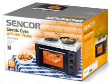 Sencor SEO 2028BK Elektromos mini konyha Konyhai termékek - Sütő-főzőlap, tűzhely (szabadonálló) - Mini sütő / mini grill / mini konyha - 270422