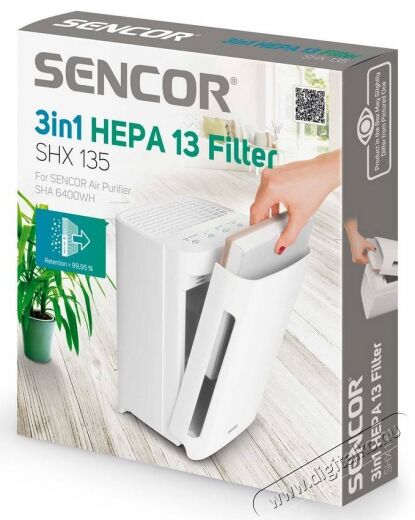 Sencor SHX 135 HEPA 13 filter SHA 6400WH Szépségápolás / Egészség - Légtisztító / párásító / párátlanító - Kiegészítő - 364612