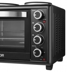 Sencor SEO 2828BK elektromos mini sütő főzőlappal Konyhai termékek - Sütő-főzőlap, tűzhely (szabadonálló) - Mini sütő / mini grill / mini konyha - 342114