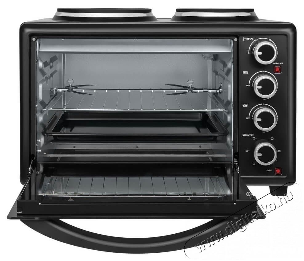 Sencor SEO 2828BK elektromos mini sütő főzőlappal Konyhai termékek - Sütő-főzőlap, tűzhely (szabadonálló) - Mini sütő / mini grill / mini konyha - 342114