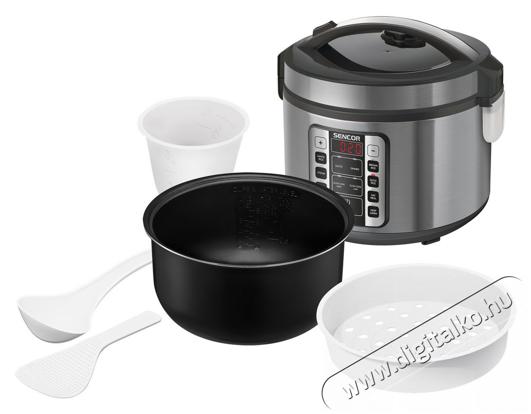 Sencor SRM 3150SS többfunkciós rizsfőző Konyhai termékek - Konyhai kisgép (sütés / főzés / hűtés / ételkészítés) - Rizsfőző - 349349