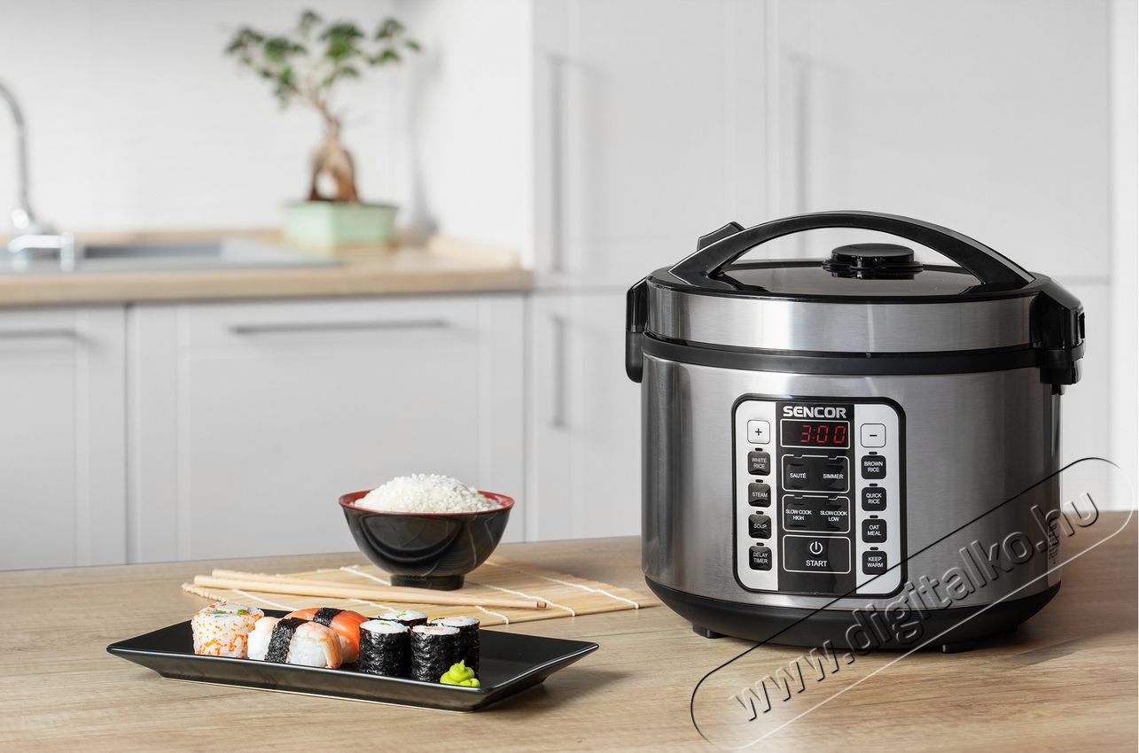 Sencor SRM 3150SS többfunkciós rizsfőző Konyhai termékek - Konyhai kisgép (sütés / főzés / hűtés / ételkészítés) - Rizsfőző - 349349