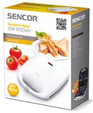 Sencor SSM 8700WH Szendvicssütő Konyhai termékek - Konyhai kisgép (sütés / főzés / hűtés / ételkészítés) - Melegszendvics / gofri sütő - 270405