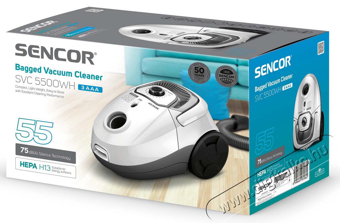 Sencor SVC 5500WH porszívó Háztartás / Otthon / Kültér - Porszívó / takarítógép - Porzsákos porszívó - 361499