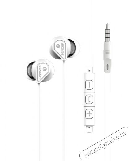 Sencor SEP 172 VCM Fülhallgató - fehér Audio-Video / Hifi / Multimédia - Fül és Fejhallgatók - Fülhallgató mikrofonnal / headset - 351992