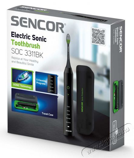 Sencor SOC 3311BK elektromos fogkefe Szépségápolás / Egészség - Száj / fog ápolás - Elektromos fogkefe - 336100