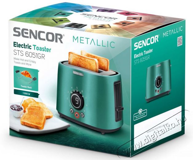 Sencor STS 6051GR kenyérpirító Konyhai termékek - Konyhai kisgép (sütés / főzés / hűtés / ételkészítés) - Kenyérpirító - 336110