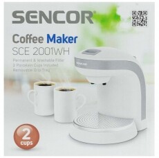 Sencor SCE 2001WH Kávéfőző - fehér Konyhai termékek - Kávéfőző / kávéörlő / kiegészítő - Filteres kávéfőző - 279338