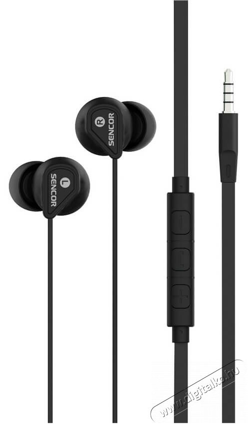 Sencor SEP 172 VCM fülhallgató headset - fekete Audio-Video / Hifi / Multimédia - Fül és Fejhallgatók - Fülhallgató mikrofonnal / headset - 351987