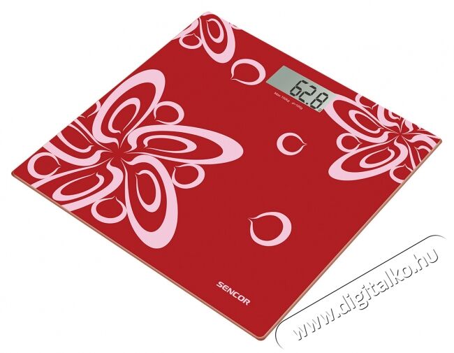 Sencor SBS 2507RD Személy mérleg - piros Szépségápolás / Egészség - Mérleg - Személy mérleg - 260882