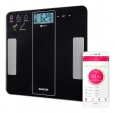 Sencor SBS 8000BK Smart Fitnesz személymérleg - kék Szépségápolás / Egészség - Mérleg - Személy mérleg - 345995