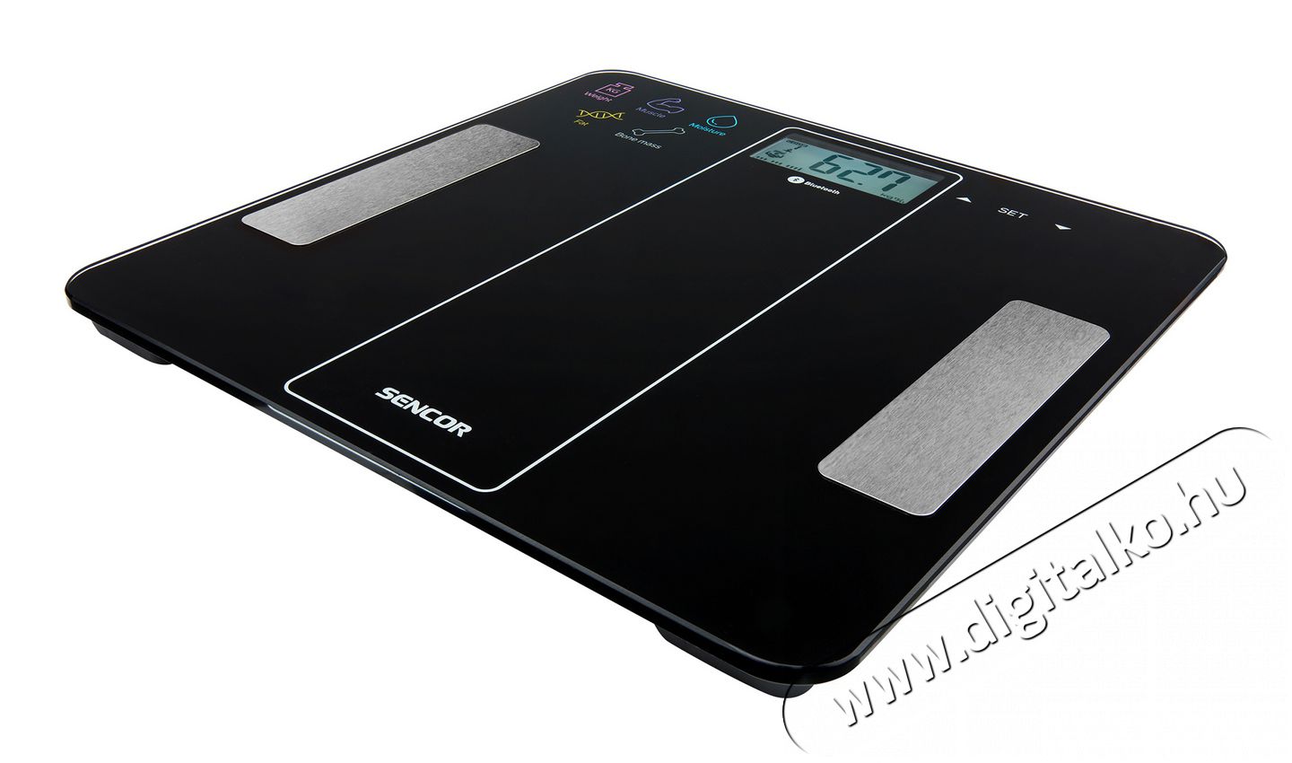 Sencor SBS 8000BK Smart Fitnesz személymérleg - kék Szépségápolás / Egészség - Mérleg - Személy mérleg - 345995