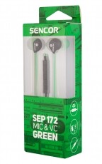 Sencor SEP 172 VCM fülhallgató headset - zöld Audio-Video / Hifi / Multimédia - Fül és Fejhallgatók - Fülhallgató mikrofonnal / headset - 351989