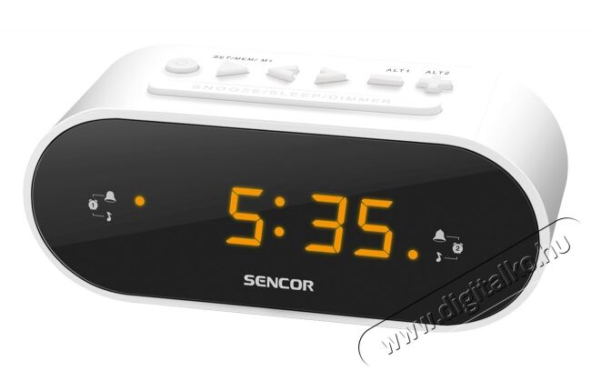 Sencor SRC 1100 W rádiós ébresztőóra - fehér Háztartás / Otthon / Kültér - Óra - Ébresztőóra - 314051