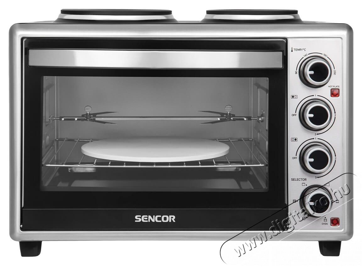Sencor SEO 3628SS elektromos mini sütő főzőlappal Konyhai termékek - Sütő-főzőlap, tűzhely (szabadonálló) - Mini sütő / mini grill / mini konyha - 342116