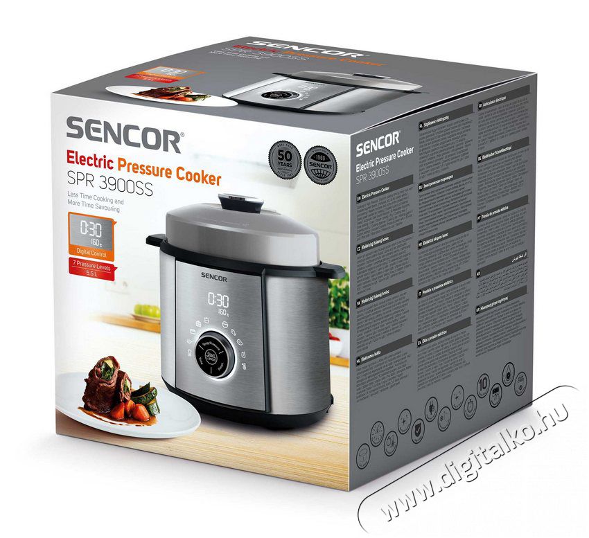 Sencor SPR 3900SS Elektromos kukta Konyhai termékek - Konyhai kisgép (sütés / főzés / hűtés / ételkészítés) - Légkeveréses főzőgép / elektromos kukta / multifunkciós sütő - 353652