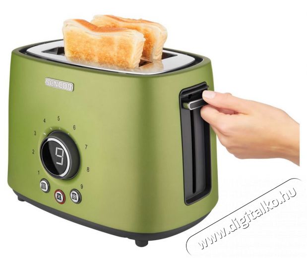 Sencor STS 6050GG kenyérpirító - zöld Konyhai termékek - Konyhai kisgép (sütés / főzés / hűtés / ételkészítés) - Kenyérpirító - 336109