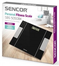 Sencor SBS 5050BK digitális személymérleg - fekete Szépségápolás / Egészség - Mérleg - Személy mérleg - 336077