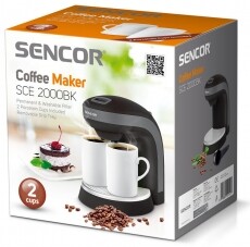 Sencor SCE 2000BK Kávéfőző - fekete Konyhai termékek - Kávéfőző / kávéörlő / kiegészítő - Filteres kávéfőző - 279337