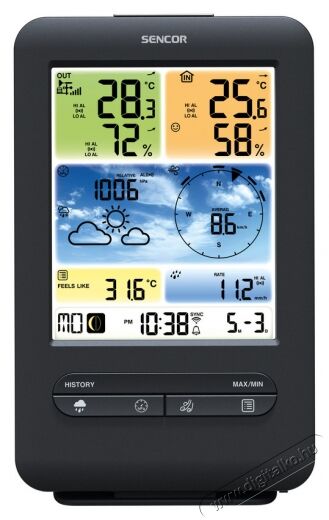 Sencor SWS 9898 WIFI időjárás állomás Háztartás / Otthon / Kültér - Lakásfelszerelés - Időjárás állomás - 366821
