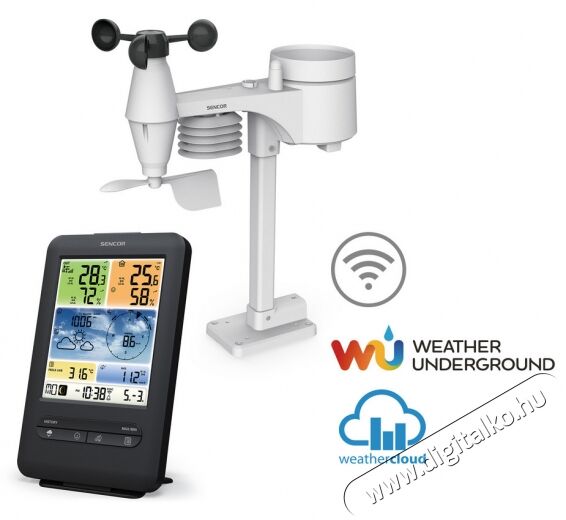 Sencor SWS 9898 WIFI időjárás állomás Háztartás / Otthon / Kültér - Lakásfelszerelés - Időjárás állomás - 366821