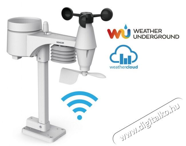Sencor SWS 9898 WIFI időjárás állomás Háztartás / Otthon / Kültér - Lakásfelszerelés - Időjárás állomás - 366821