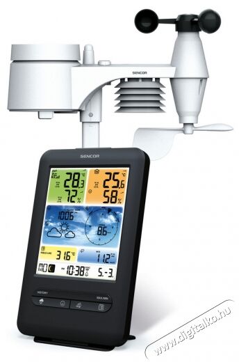 Sencor SWS 9898 WIFI időjárás állomás Háztartás / Otthon / Kültér - Lakásfelszerelés - Időjárás állomás - 366821
