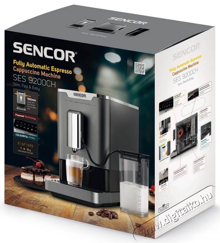 Sencor SES 9200CH Automata Kávéfőző Konyhai termékek - Kávéfőző / kávéörlő / kiegészítő - Automata kávéfőző - 364580