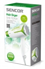 Sencor SHD 7221GR Hajszárító - fehér/zöld Szépségápolás / Egészség - Hajápolás - Hajszárító - 274781