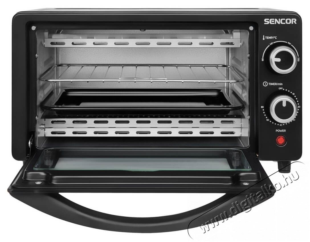 Sencor SEO 0910BK elektromos mini sütő Konyhai termékek - Sütő-főzőlap, tűzhely (szabadonálló) - Mini sütő / mini grill / mini konyha - 342111