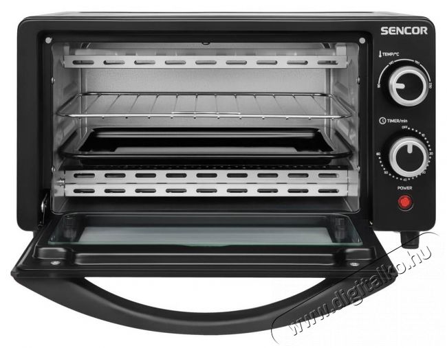 Sencor SEO 0910BK elektromos mini sütő Konyhai termékek - Sütő-főzőlap, tűzhely (szabadonálló) - Mini sütő / mini grill / mini konyha - 342111