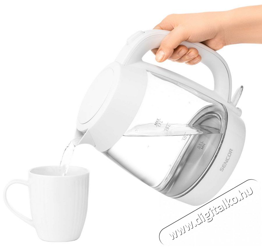 Sencor SWK 7300WH Üveg Vízforraló 1,7L Konyhai termékek - Vízforraló / teafőző - 364644