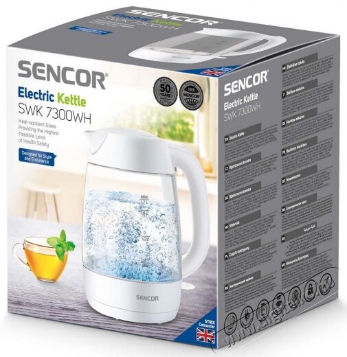 Sencor SWK 7300WH Üveg Vízforraló 1,7L Konyhai termékek - Vízforraló / teafőző - 364644