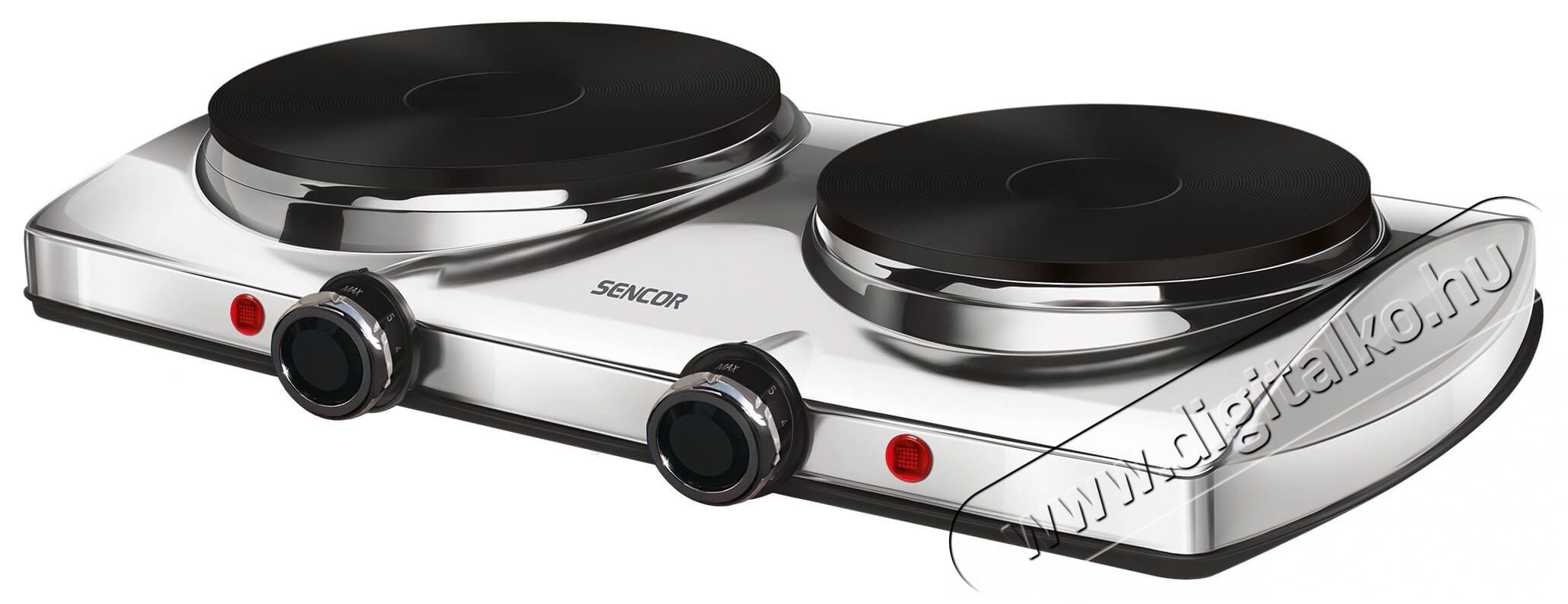 Sencor SCP 2255SS elektromos dupla főzőlap Konyhai termékek - Sütő-főzőlap, tűzhely (szabadonálló) - Elektromos főzőlap (szabadonálló) - 342109