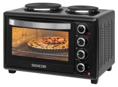 Sencor SEO 2828BK elektromos mini sütő főzőlappal Konyhai termékek - Sütő-főzőlap, tűzhely (szabadonálló) - Mini sütő / mini grill / mini konyha - 342114