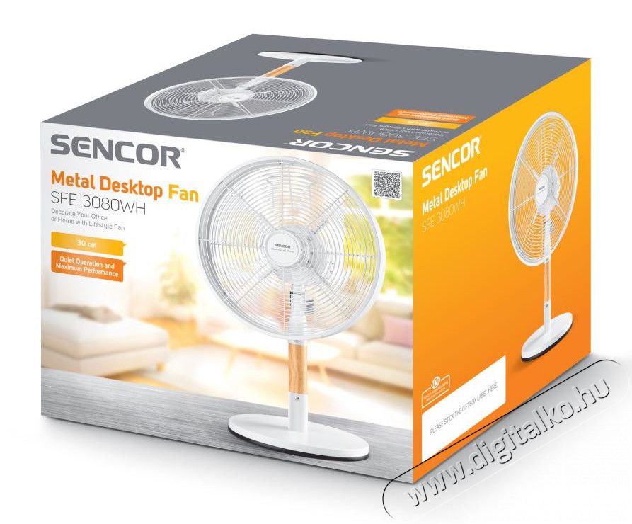 Sencor SFE 3080WH Ventilátor asztali Háztartás / Otthon / Kültér - Ventilátor / Légkondicionáló - Asztali ventilátor - 346008