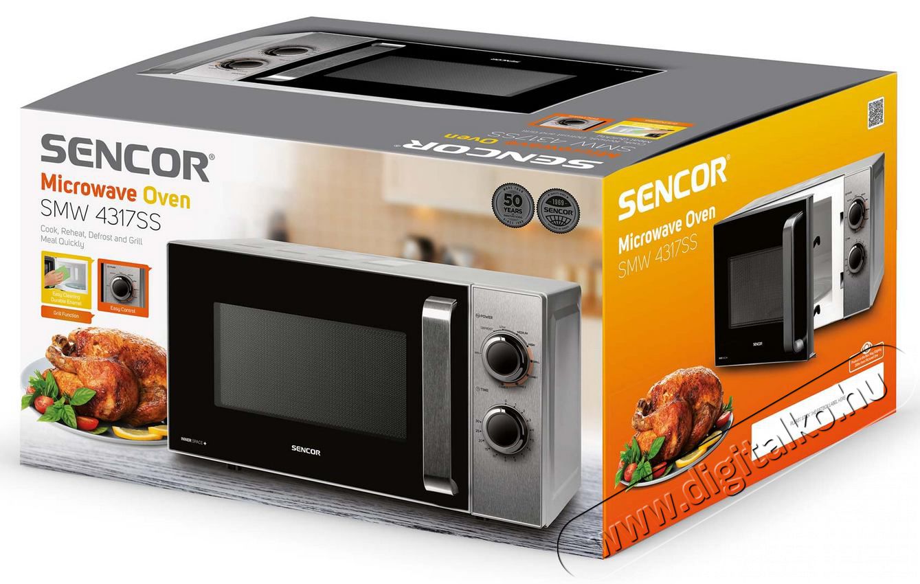Sencor SMW 4317SS mikrohullámú sütő Konyhai termékek - Mikrohullámú sütő - Mikrohullámú sütő (szabadonálló) - 353643