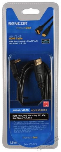 Sencor SAV 176-015 HDMI kábel 1,5m Fotó-Videó kiegészítők - Kábel - Hdmi kábel - 277316