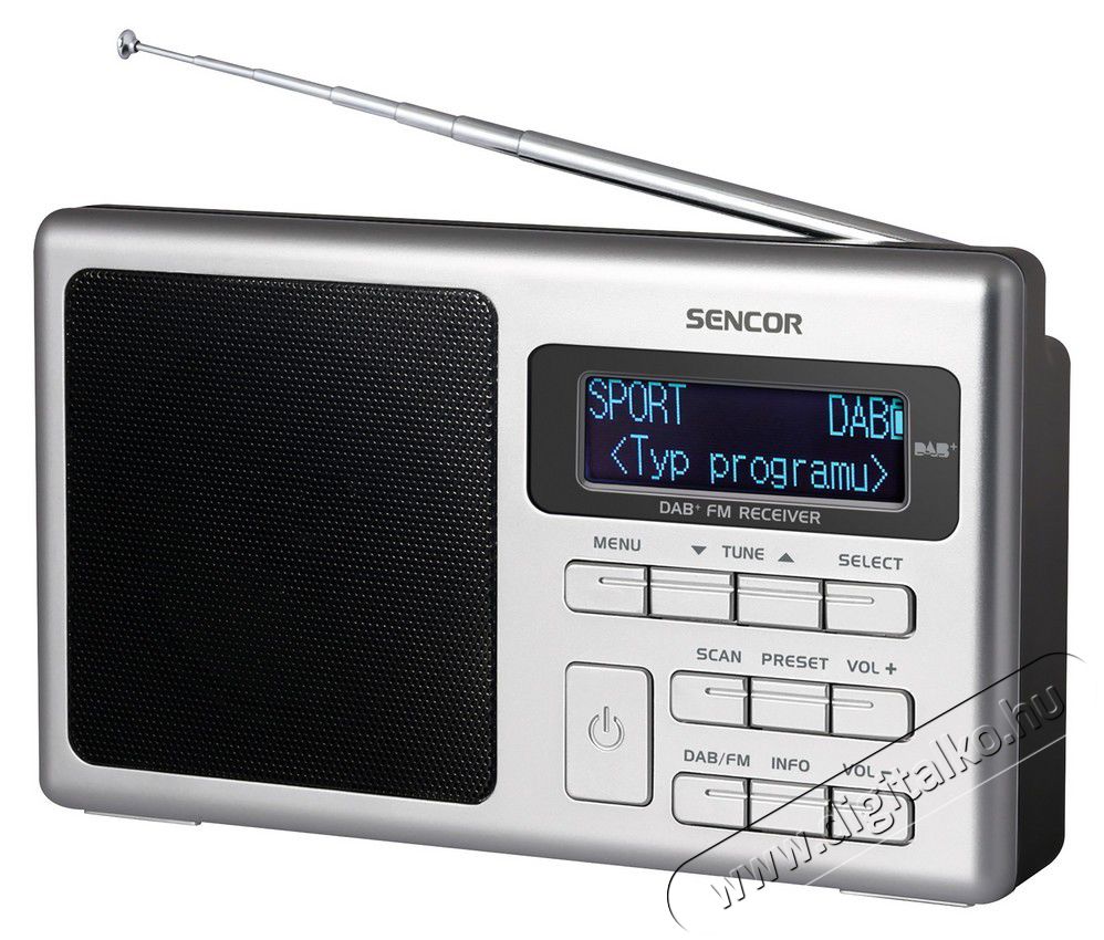 Sencor SRD 6400 DAB+/FM hordozható digitális rádió Audio-Video / Hifi / Multimédia - Rádió / órás rádió - Hordozható, zseb-, táska rádió - 346071