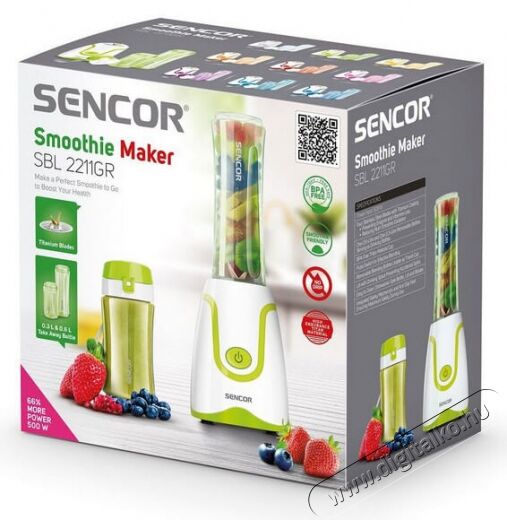 Sencor SBL 2211GR Smoothie Mixer - zöld Konyhai termékek - Konyhai kisgép (előkészítés / feldolgozás) - Turmixgép - 342542