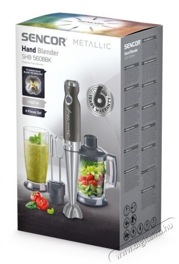 Sencor SHB 5608BK Botmixer szett 4 in 1 Konyhai termékek - Konyhai kisgép (előkészítés / feldolgozás) - Botmixer - 346022