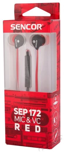 Sencor SEP 172 mikrofonos fülhallgató - piros Audio-Video / Hifi / Multimédia - Fül és Fejhallgatók - Fülhallgató mikrofonnal / headset - 351477