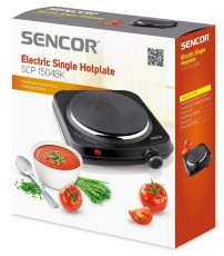 Sencor SCP 1504BK-EUE4 elektromos főzőlap - fekete Konyhai termékek - Sütő-főzőlap, tűzhely (szabadonálló) - Elektromos főzőlap (szabadonálló) - 371786