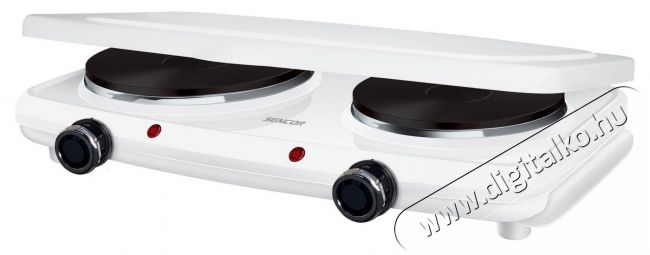 Sencor SCP 2271WH-EUE4 elektromos főzőlap - fehér Konyhai termékek - Sütő-főzőlap, tűzhely (szabadonálló) - Elektromos főzőlap (szabadonálló) - 371789