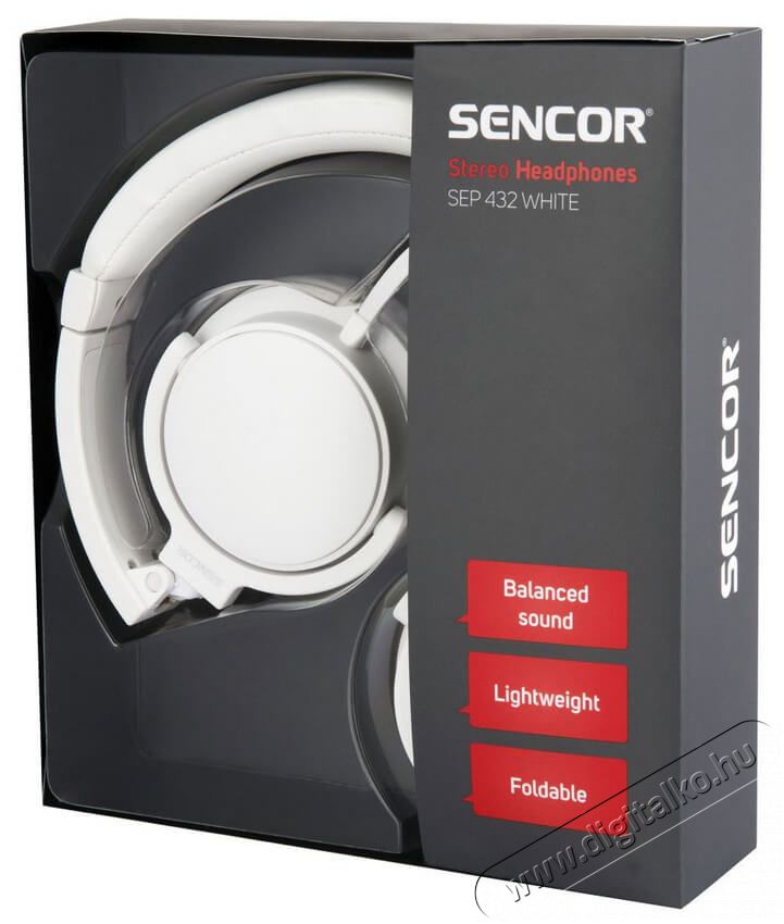 Sencor SEP 432 Fülhallgató - fehér Audio-Video / Hifi / Multimédia - Fül és Fejhallgatók - Fejhallgató mikrofonnal / headset - 372188