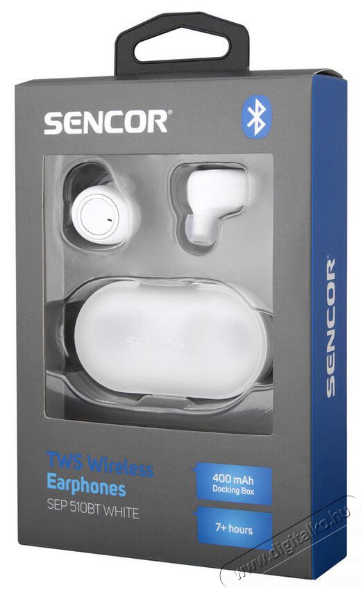 Sencor SEP 510BT WH TWS fülhallgató - fehér Audio-Video / Hifi / Multimédia - Fül és Fejhallgatók - Fülhallgató mikrofonnal / headset - 372189