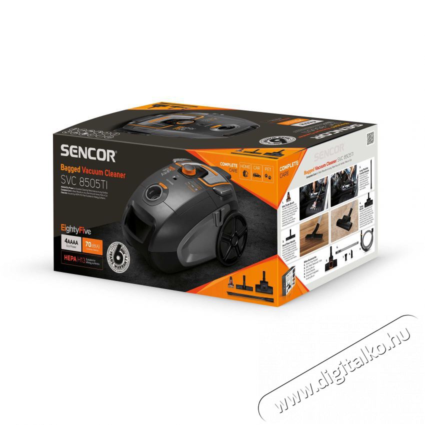 Sencor SVC 8505TI porzsákos porszívó Háztartás / Otthon / Kültér - Porszívó / takarítógép - Porzsákos porszívó - 372245